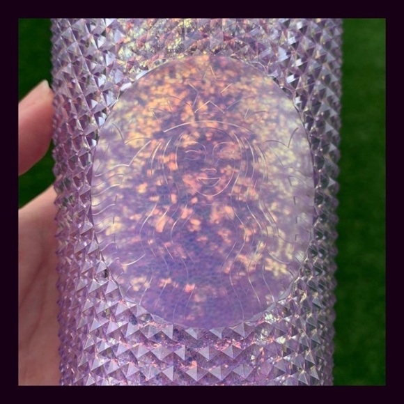2021 Starbucks China Iridescent Purple Glitter Studded 24oz Tumbler Straw Cup - Picture 4 of 7